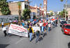 La manifestación fue en rechazo a las reformas estructurales impulsadas por el presidente de la República, Enrique Peña Nieto.