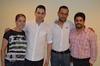 08052014 Sofía Campillo, Sergio Avilés, Arturo Aranda y Omar González, colaboradores de Grupo Lala.