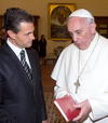 Peña Nieto llegó al Vaticano procedente de Portugal, en el marco de su gira por Europa.