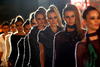 La diseñadora Argentina Andrea Urquizu caminó junto a modelos, durante la segunda jornada del desfile de la pasarela Santiago Fashion Week 2014.