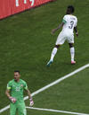 Asamoah Gyan emparejó los cartones al minuto 57.