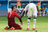 Asamoah Gyan emparejó los cartones al minuto 57.