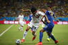 Costa Rica tuvo que soportar la expulsión de uno de sus jugadores.