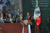 En su intervención, el presidente Enrique Peña Nieto inició por reconocer la labor de diputados y senadores por aprobar estas leyes que significan "un cambio histórico que acelerará el crecimiento económico de México".