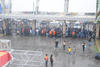 El estadio Revolución se vio afectado por la lluvia.