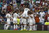 Un cabezazo del francés Karim Benzema, tras un tiro de esquina a los 30 minutos, rompió finalmente el 0-0.