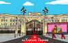 El creativo Palombo , quien no está relacionado con “Los Simpsons”, publicó varias de sus creaciones humorísticas en un post titulado "Bienvenido al Palacio de Buckingham".