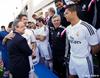 Ancelotti intercambio palabras con el presidente del club.