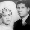 Señorita Astrid Martínez Guerra y Sergio Martínez Valdés, el día de su boda, el 20 de septiembre de 1969.
