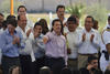 Peña Nieto arribó al aeropuerto Internacional Francisco Sarabia de Torreón, acompañado de varios secretarios de su gabinete.