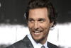 El actor estadounidense Matthew McConaughey lució feliz de presentar en Londres su nueva cinta.