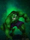 “Bestia” se caracterizó como “Hulk”.