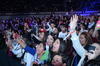 Alonso Villalpando, Jos Canela, Freddy Leyva, Alan Navarro y Bryan Mouque deleitaron a sus "coders" de la región con las canciones de su primer disco y ciertos covers.