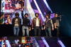 Alonso Villalpando, Jos Canela, Freddy Leyva, Alan Navarro y Bryan Mouque deleitaron a sus "coders" de la región con las canciones de su primer disco y ciertos covers.