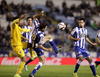 Once minutos tardó el Málaga en encontrar el gol, al que llegó con una falta lejana que botó Luis Alberto y cabeceó Camacho para sorprender al argentino Lux en su vuelta a la portería después de haber perdido la titularidad en Liga.