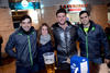 Roberto, Marcela, César y Poncho.