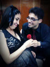 José Trinidad Mendoza Tapia junto a su pareja.