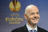 El secretario general de la UEFA, Gianni Infantino, siempre presente en los sorteos.