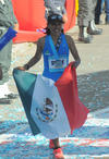 Dulce María Rodríguez fue la primera corredora mexicana en arribar a la meta del Maratón Lala.