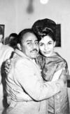 Juan Manuel Flores Martínez y María del Carmen Flores Martínez en la boda civil de María del Carmen el 11 de marzo de 1964.
