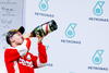 Vettel volvió a disfrutar del sabor de la champaña, como lo hacía seguido en sus épocas con Red Bull.