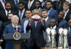 El presidente de los Estados Unidos, Barack Obama, recibió al equipo de los Patriotas de Nueva Inglaterra en un acto de bienvenida a los campeones del Super Bowl en la Casa Blanca.