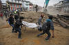 El terremoto tuvo su epicentro en un punto alrededor de 80 kilómetros al noroeste de Katmandú.