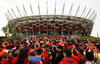 Espectacular lucía el estadio Nacional de Varsovia.