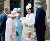 La duquesa lució un traje de color marfil de la firma de Alexander McQueen y un sombrero a juego de Jane Taylor.