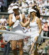 Más tarde se enfrentaron dos estrellas del tenis actual, Serena y Maria peleaban por un boleto a la final.