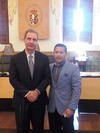 Dr. Enrique Coronado. Con el Dr. Eduardo Ferrer Juez de la Corte Interamericana en curso de postgrado en Toledo España.