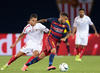 El FC Barcelona sufrió de más, pero en el último minuto del tiempo extra se impuso 5-4 al Sevilla, para llevarse la Supercopa de Europa y mantener su paso perfecto con su cuarto título del año.