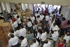 Maestros del sindicato del sistema del Cobaed se manifestaron en las oficinas de la Subsecretaría de Educación en la ciudad de Gómez Palacio.