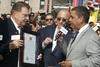 Mario Kreutzberger, nombre real del presentador, fue recibido con gran alegría y admiración.