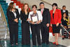 Yolanda Jaramillo Rodríguez, merecedora de la Paca de Oro y quien a nombre de los homenajeados agradeció la premiación.