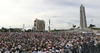 Miles de personas asistieron a la celebración eucarística.