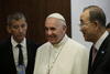 Francisco y Ban sostuvieron una reunión previo al discurso del líder católico.