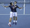 Novak Djokovic debutó en dobles con su hermano menor Djordje.