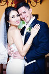 Felices en una fotografía de estudio lucieron el día de su boda Beatriz Aracely Morales Castañeda y Alfonso López Gutiérrez.- Estudio Fassio