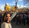 Otra de las famosas que asistieron fue Eva Longoria, y no dudó en compartir un selfie durante el desfile.