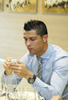 Pepe y Cristiano Ronaldo conviviendo durante el festejo.