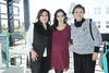 08012016 ES FESTEJADA.  Ivonne Varela con las anfitrionas de su baby shower Vicky Salas y Tina Flores.