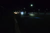 Así luce en las noches la parada de autobuses a la altura de la colonia El Roble, por la falta de alumbrado.
