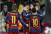 Lionel Messi anotó tres goles durante el partido.