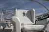 Esta será la silla en donde se sentará el Papa durante sus trayectos.