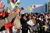 El Papa saludó a los fieles de Ecatepec.