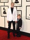 Justin Bieber acudió junto a su hermano pequeño Jaxon.