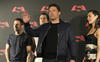 Henry Cavill y Ben Affleck durante la promoción de la cinta.