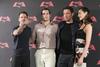 Los tres actores que encarnan a Superman, Batman y la Mujer Maravilla.