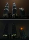 Doble. Las Torres Gemelas de Petronas en Malasia se unieron a la Hora.